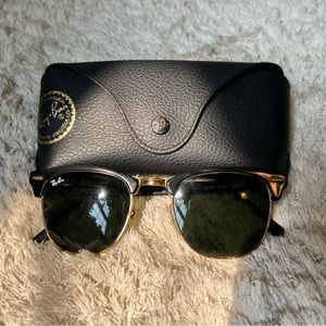 Ray-Ban Black and Gold Sunglasses